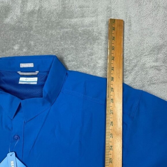 Columbia Mens Omni-Shade Regular Fit Shirt Size XXL Blue New a0045 - Picture 4 of 8